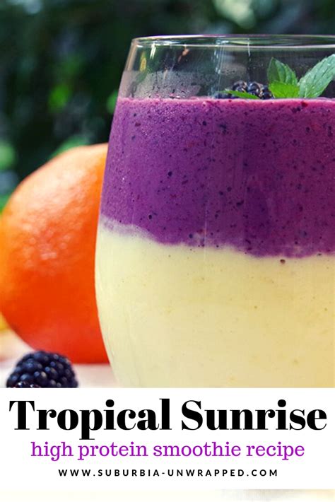 Tropical Sunrise High Protein Breakfast Smoothie Recipe Recipe