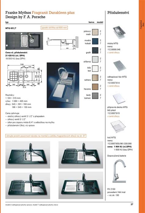 Franke Mythos Fragranit Durakleen Plus Design By F A Porsche PDF