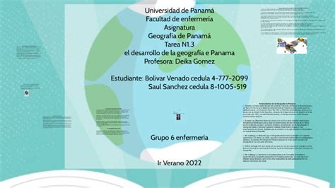 El Desarrollo De La Geografia En Panama By Bolivar Venado On Prezi