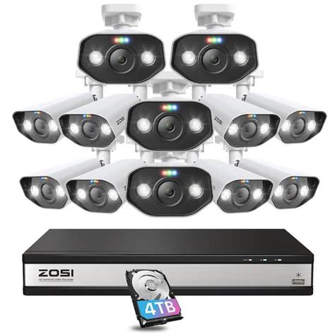 Zosi K Channel Poe Tb Nvr Security Camera System With X Mp