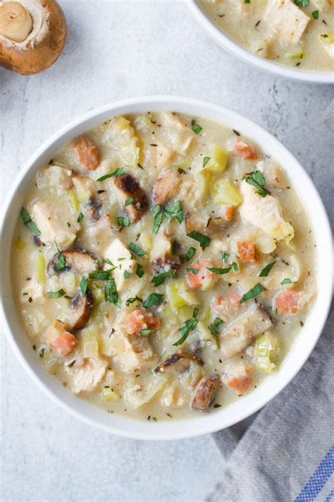 Chicken, Mushroom & Leek Soup - Every Last Bite