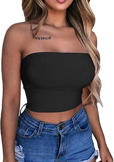 Carolilly New Hot Sexy Women Strapless Top Sexy Sleeveless Crop Top