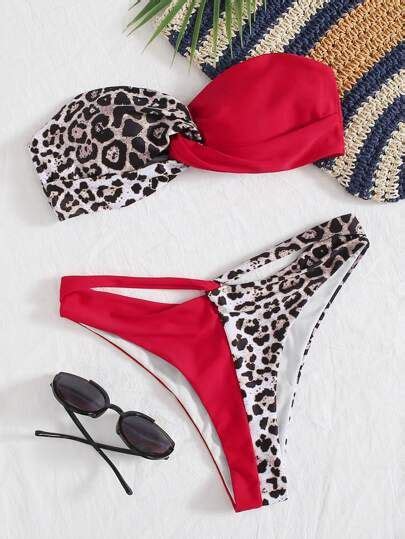 Leopard Criss Cross Top With Panty Bikini Artofit