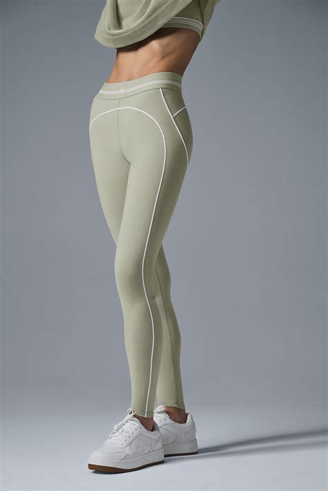 Airbrush High Waist Heart Throb Legging Limestone White Alo Yoga