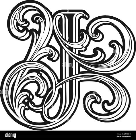 Classic Letter J Monogram Logo Vintage Flourish Monochrome Vector