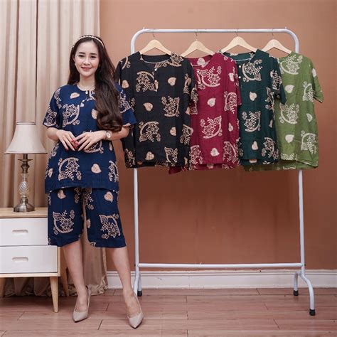 Jual Setelan Baju Tidur Pendek Edisi Cabutan Setelan Batik Celana