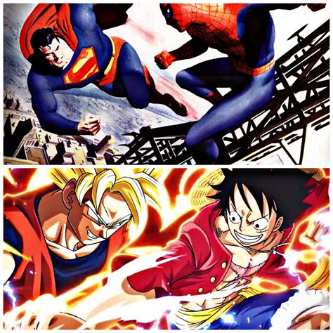 Superman (Rebrith) & Spider-Man (Earth-616) vs Goku (DBS Manga) & Luffy (One Piece) - Battles ...