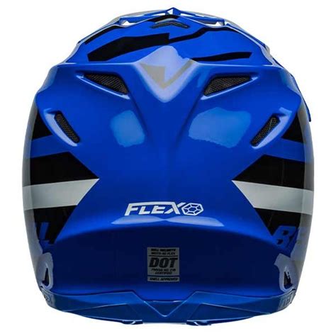 Casco Bell Moto 9s Flex Banshee Azul Blanco