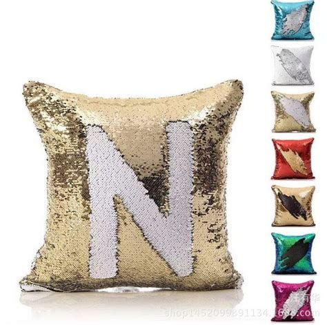 Magic Mermaid Pillow Case Reversible Sequin Glitter Sofa Cushion