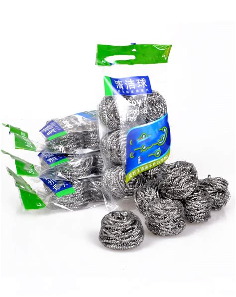 Heavy Duty Stainless Steel And Galvanized Cleaner Mesh Pot Scourer For