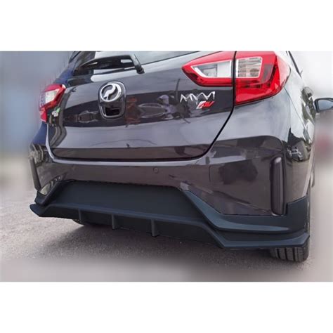 Perodua Myvi Facelift Takero Front V Lip Rear Diffuser