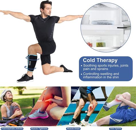 REVIX XL Shin Splint Ice Pack Reusable Gel Cold Pack For Calf And