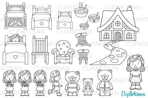 Goldilocks And The Three Bears Coloring Pages Bed