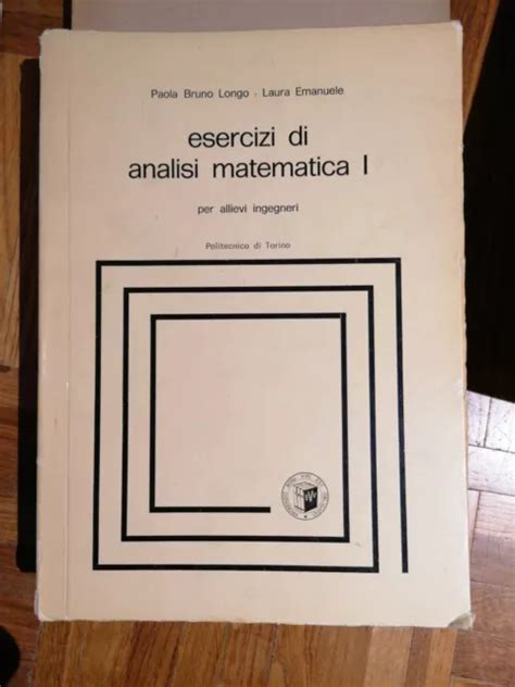 Longo Emanuele Esercizi Di Analisi Matematica Eur Picclick It