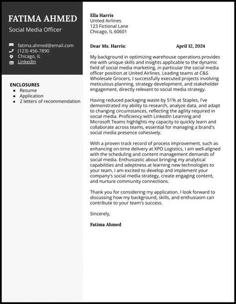 25 Social Media Manager Cover Letter Examples For 2024