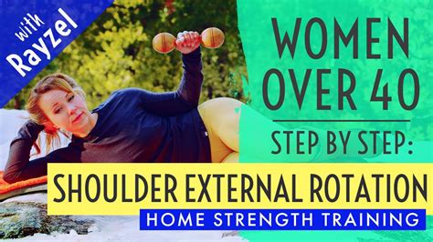 Shoulder External Rotation Exercise Side Lying And Dumbbell Womens