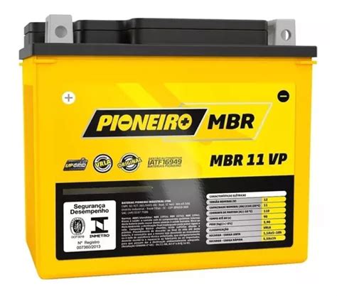 Bateria Pioneiro Mbr11vp Original Dafra Citycom 300 Até 2020