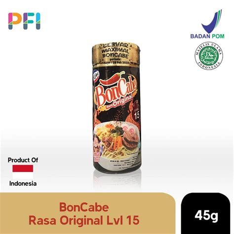 Jual BonCabe Rasa Original Level 15 45gr Kobe Sambal Tabur Bon Cabe