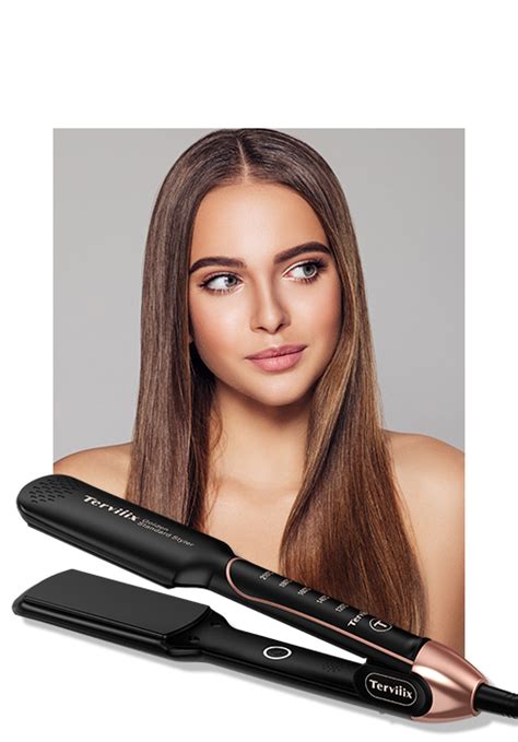 Terviiix 360 Airflow Styler Céramique Lisseur Boucleur Cheveux 2 en 1