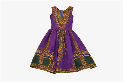 Dashiki Dress Purple Afrokulcha