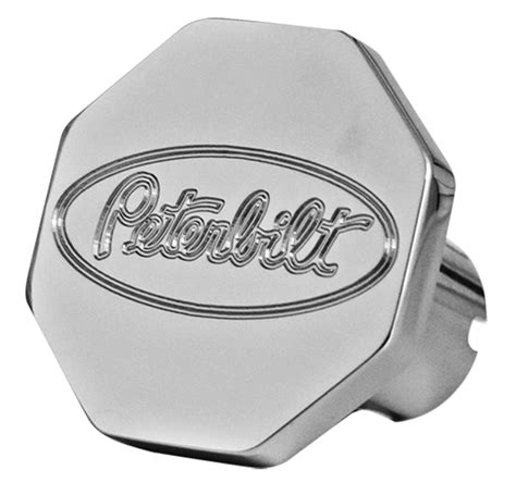 Peterbilt Logo Octagon Knob Chrome