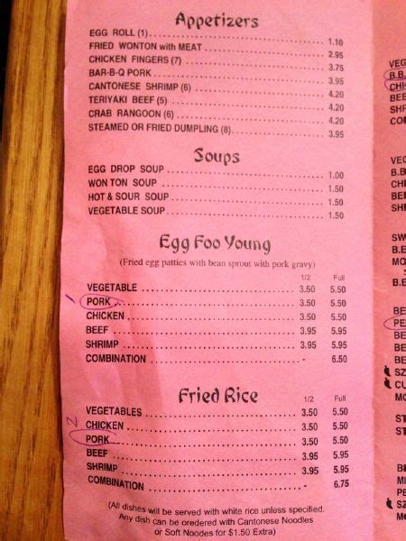 Menu At Beijing Garden Restaurant Burlington 464 N Pine St