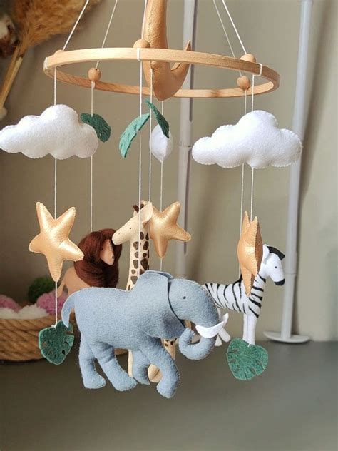 Pépinière mobile bébé safari animaux mobiles garçon décor Etsy