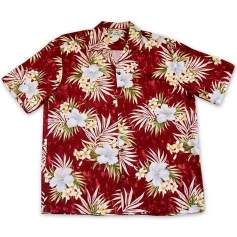 Hibiscus Isles Red Hawaiian Rayon Shirt Madeinhawaii Hawaiianshirts