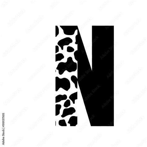 cow print font svg, cow pattern half print font letters alphabet svg ...