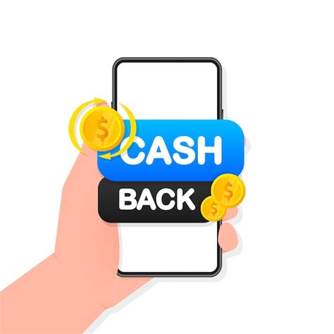 Premium Vector Cashback Concept Logo Cash Back Blue Banner On White