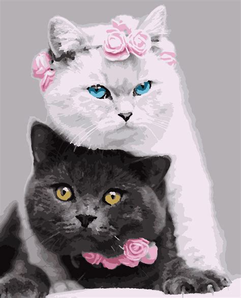 Картина по номерам "Котики" 50*60см, набор для творчества, Artmo ...