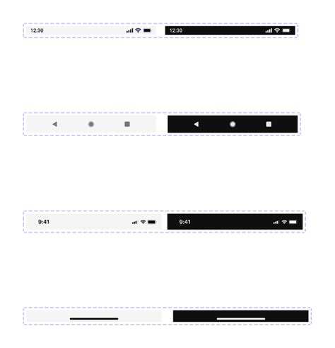 Status Bar Navigation Bar For IPhone And Android Figma