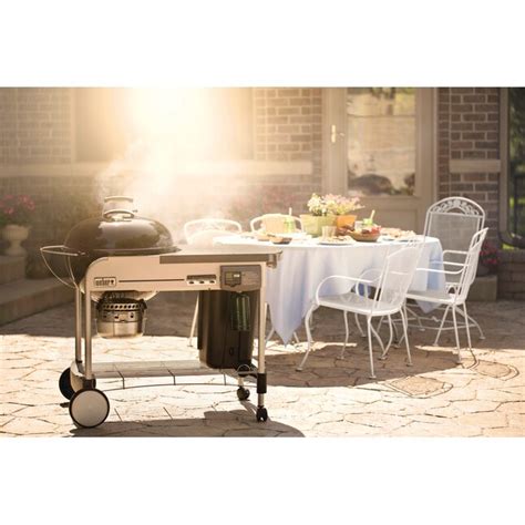 Weber Performer Deluxe 22 In W Black Kettle Charcoal Grill In The