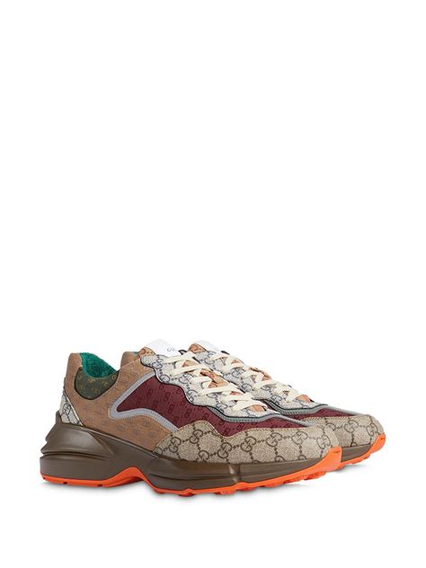 Gucci Rhyton Lace Up Sneakers Farfetch