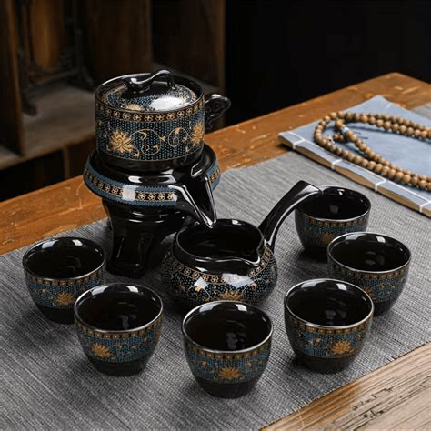 9pcs Tea Ceremony Set For Office And Gathering Automatic Ceramic