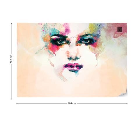 Carta Da Parati Watercolour Face EuroPosters It