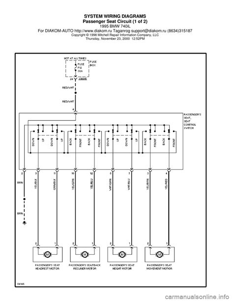 Bmw 740il 1995 E38 System Wiring Diagrams 60 Pages