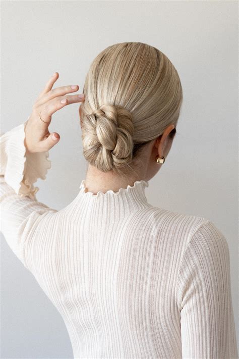 Sleek Low Bun Hairstyle Perfect Weddings Bridal Prom Alex Gaboury