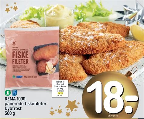 Rema 1000 Panerede Fiskefileter Dybfrost Tilbud Hos Rema 1000