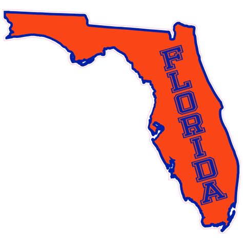 Custom Florida Orange State Shaped Decal - Sticker Printing