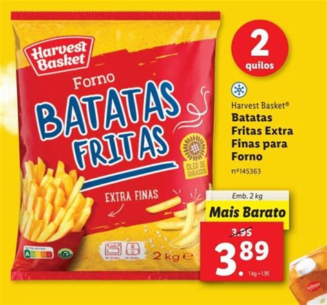 Promo O Harvest Basket Batatas Fritas Extra Finas Para Forno Em Lidl