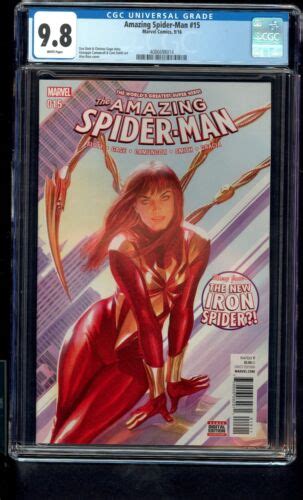 Amazing Spiderman Cgc Mary Jane St App Of Iron Spider Alex Ross