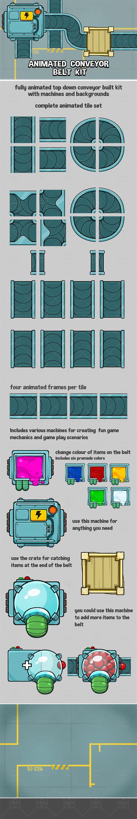 Animated conveyor belt kit | GameDev Market