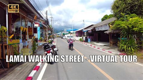 4K Koh Samui Lamai Walking Street Virtual Walking Tour Streets Of