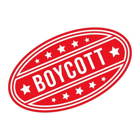 Premium Vector Boycott Rubber Stamp Design Art Illustration