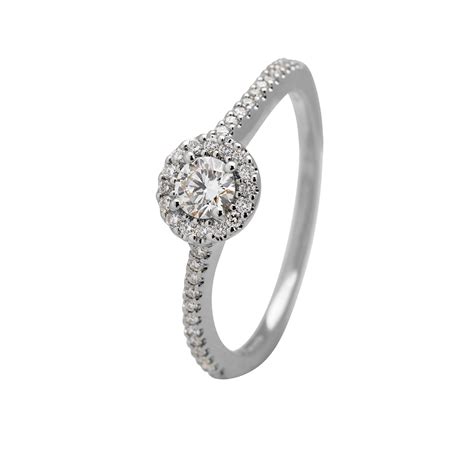 Halo Ring K Hvidguld Dirks Jewellery Dirks Jewellery