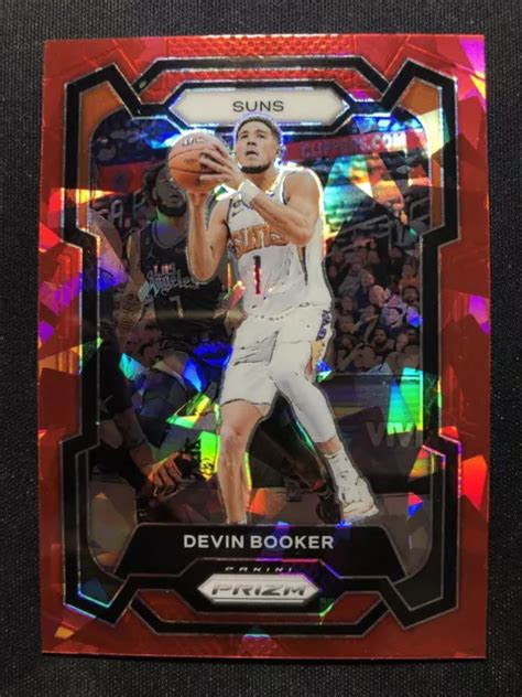 2023 24 PANINI PRIZM Devin Booker Red Cracked Ice Prizm 58 Phoenix