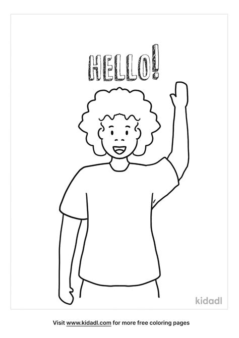 Free Hello Coloring Page Coloring Page Printables Kidadl