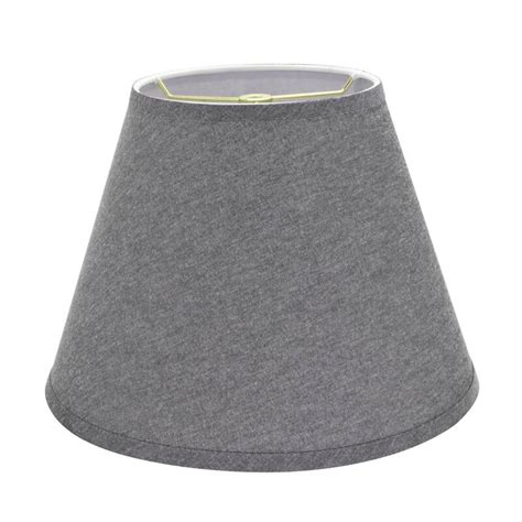 Aspen Creative Hardback Empire Shape Spider Construction Lamp Shade In Grey 7 X 13 X 9 1 2