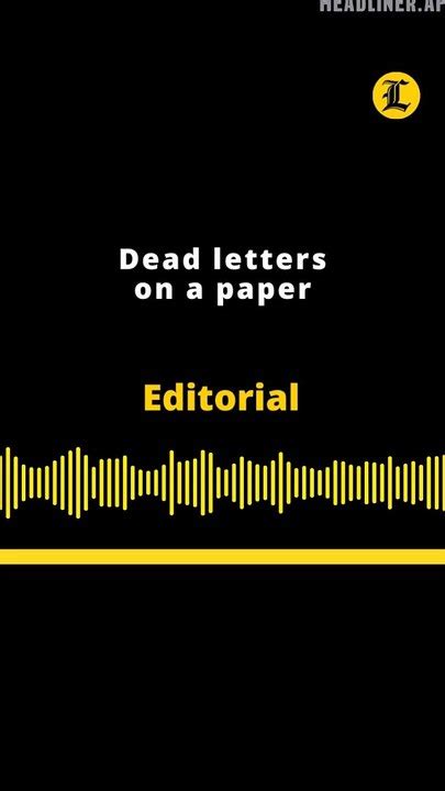 Editorial Dead letters on a paper Vídeo Dailymotion